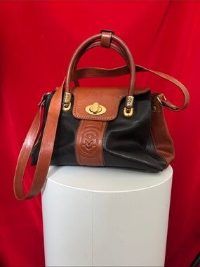 Marino Orlandi Italian Leather Crossbody Satchel Handbag